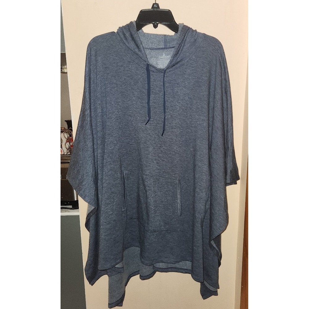 Cuddl Duds Comfortwear French Terry Hooded Poncho Women L / XL